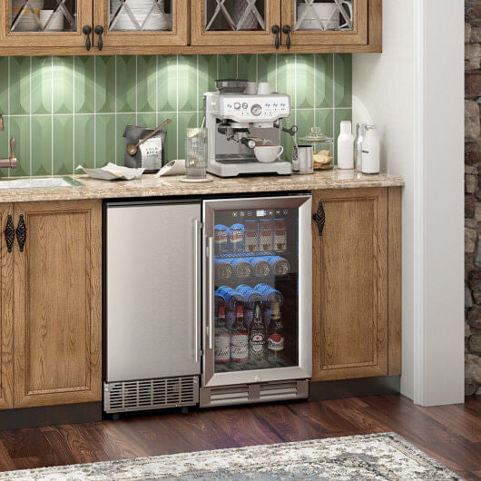 Free-Standing Built-In Undercounter Ice Maker-Silver-0