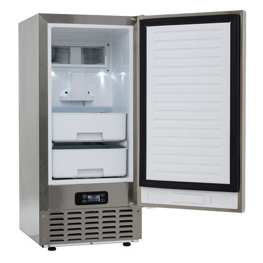 Under Counter Nugget Ice Maker with Self-Cleaning and 24H Timer-Silver-0